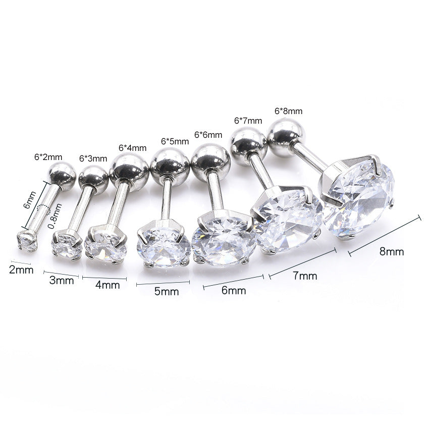 Artfully Crafted Needle-style Four-claw Fashion Earrings