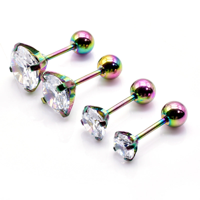 Artfully Crafted Needle-style Four-claw Fashion Earrings