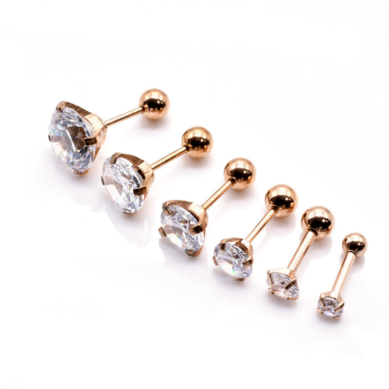 Artfully Crafted Needle-style Four-claw Fashion Earrings